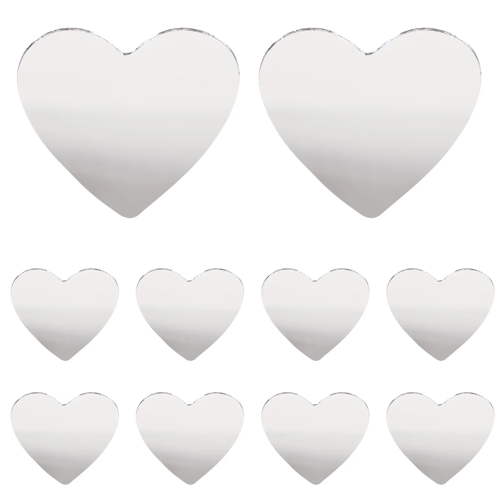 

DIY Glass Mirror Lenses 20Pcs Mini Heart Shaped Unfinished Mirrors for Craft Make Up Accessories Small Mirror for Women