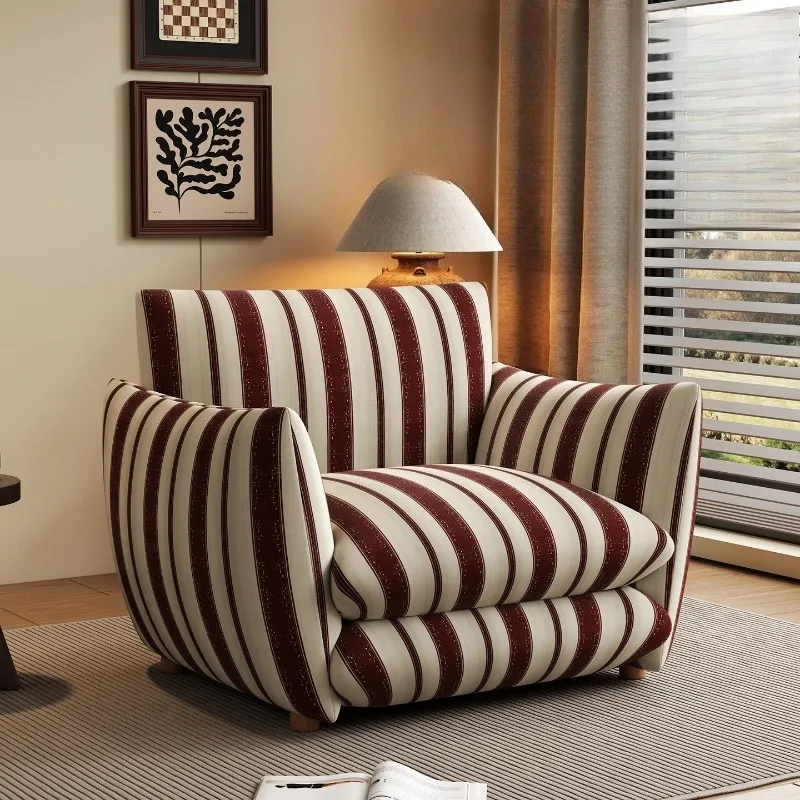 

French retro sofa comfortable leisure small single sofa chair medieval light luxury zetels woonkamer living room furniture