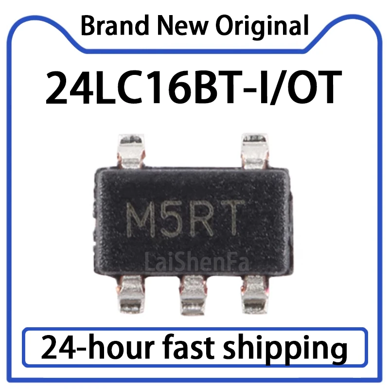 5PCS 24LC16BT-I/OT …