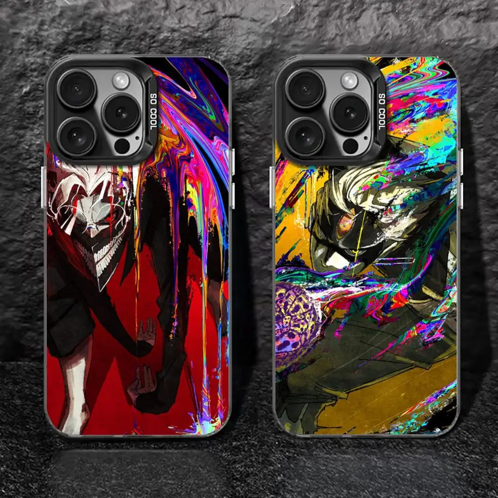 Hot Anime Dandadan Ken Takakura Phone Case black IMD Colorful Silver Suitable soft case for iPhone 16 15 14 13 12 11 XS Pro Max