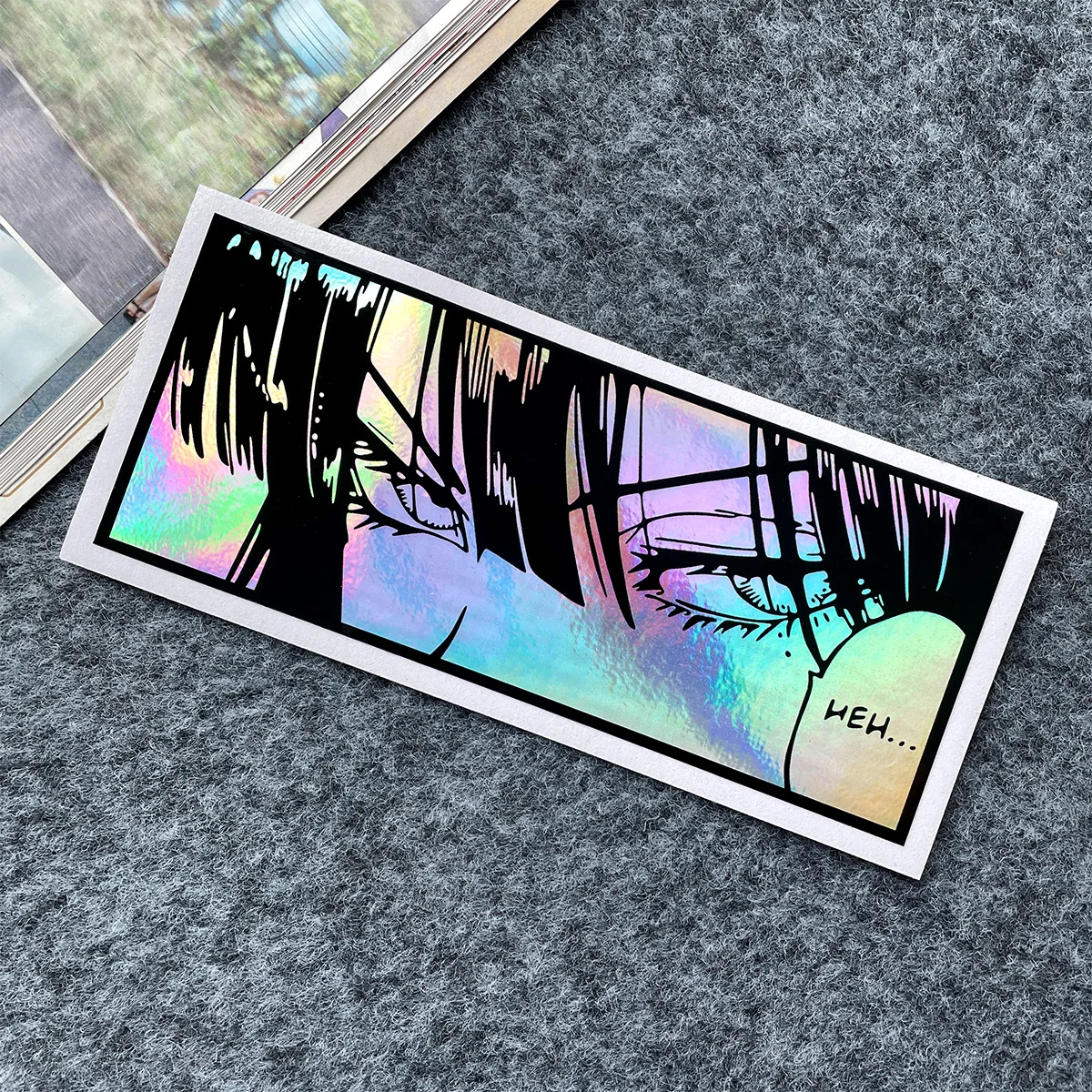 JDM Anime Mädchen Aufkleber Laser Regenbogen Auto Fenster Windschutzscheibe Motorrad Körper Moto Helm Vinyl Dekoration Zubehör Aufkleber