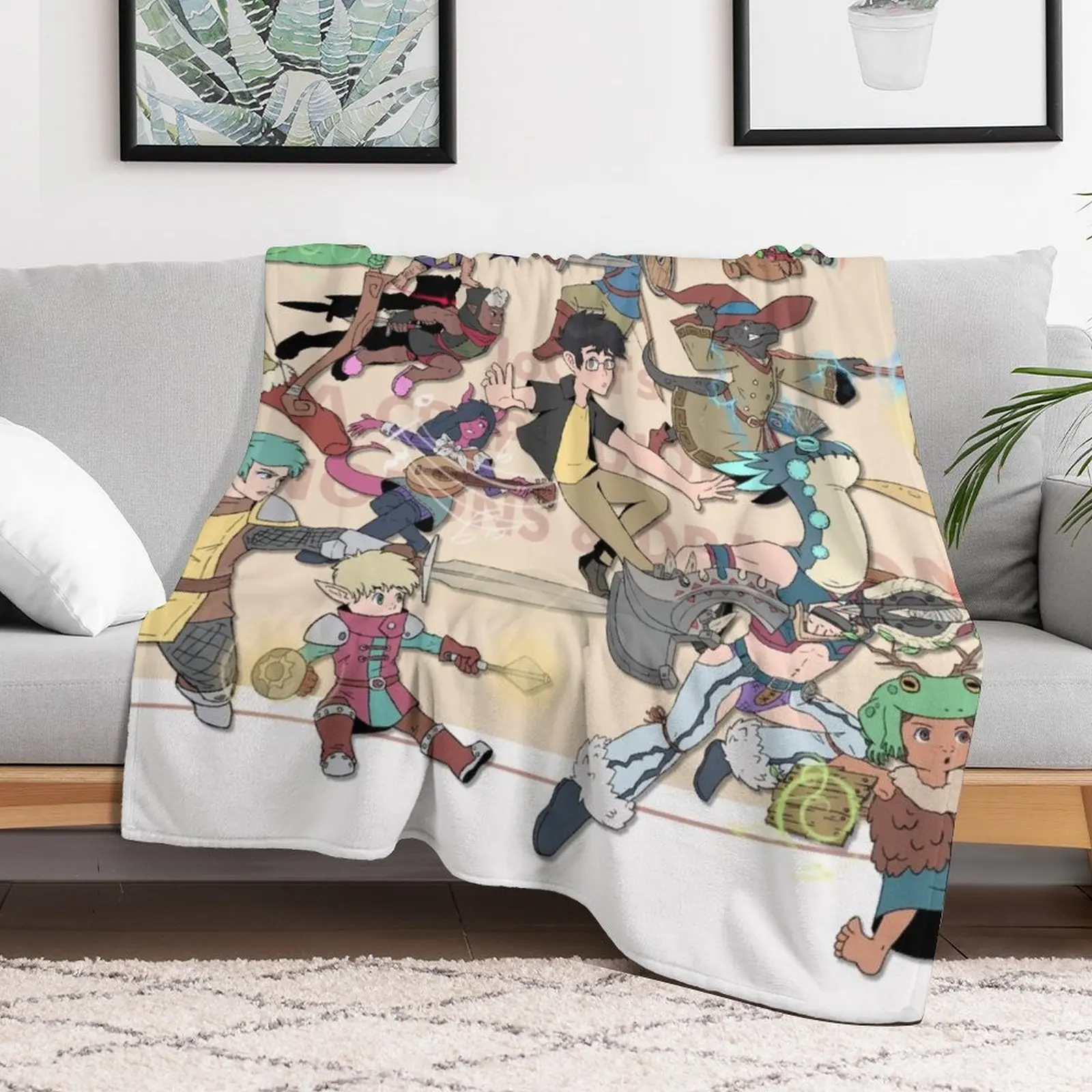 JoCat - A Crap Guide to D&D Poster Throw Blanket Sofa for sofa Giant Sofa Warm Blankets