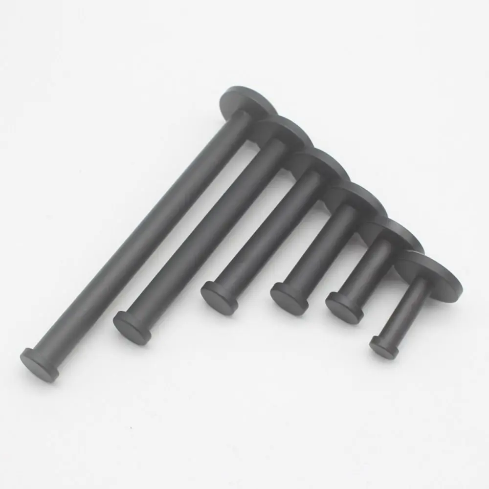 1Pcs with Screws Single Clothes Hook Cylindrical Bathroom Hardware Accessories Hat Towel Rack Silver Black Stainless Steel