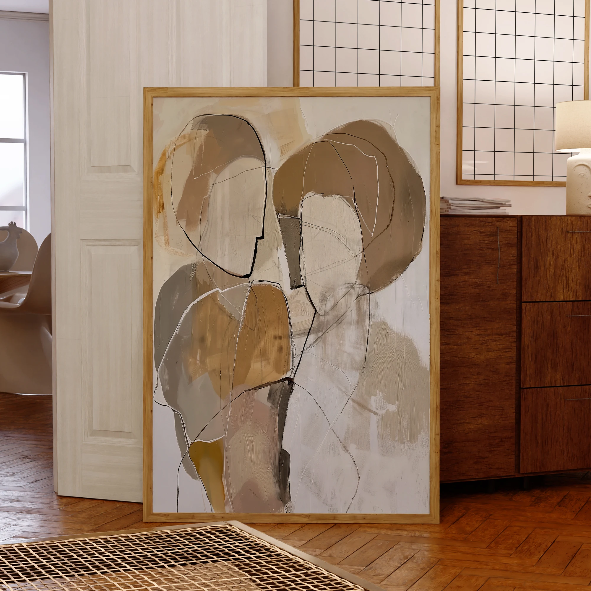 Moderne Abstraktion Menschen malen Kunstdruck Leinwand Poster Bild für Wohnzimmer Schlafzimmer Galerie Wand kunst Wohnkultur