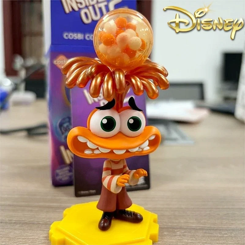 Disney Figure Pixar Inside Out 2 Mystery Box Joy Sadness Anger Disgust Cosbi Blind Box Collectible Model Dolls Toy Birthday Gift