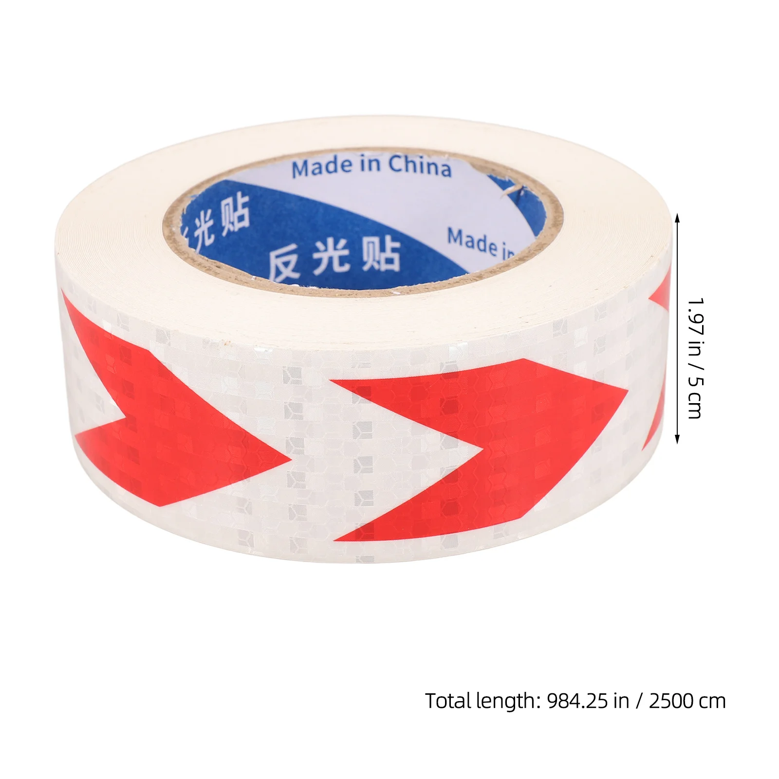 1 Roll Fluorescent Reflective Tape Waterproof Hexagonal Pattern Strong Adhesive Safety Warning Strip For Vehicles Road Markings