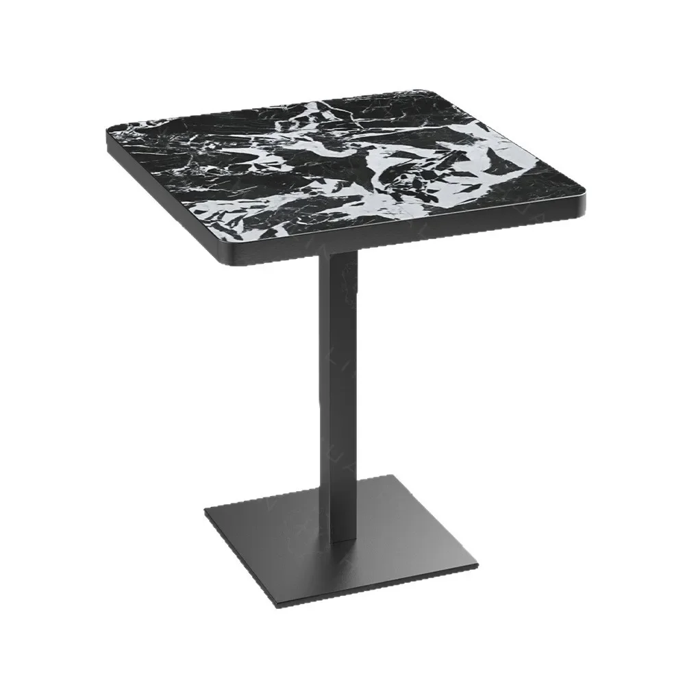 LMM high-end catering simple Italian light luxury rock slab rectangular dining table villa commercial