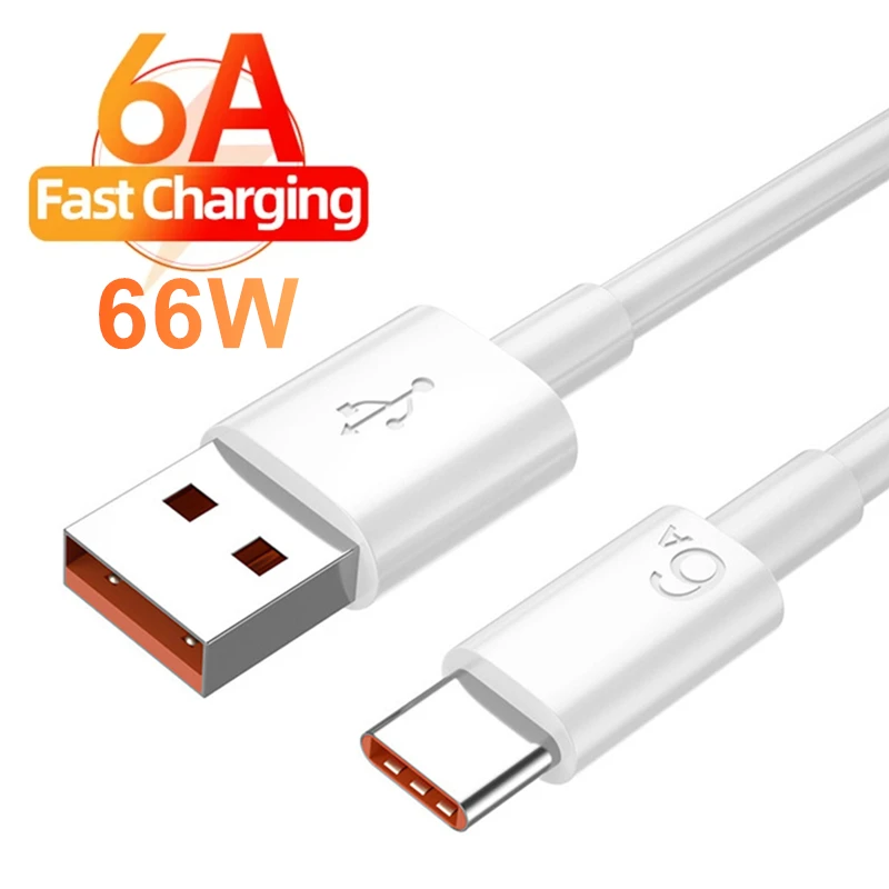 6A Superszybkie ładowanie Kabel USB typu C do Huawei Honor Xiaomi Redmi OPPO VIVO realme iQOO Android Kabel szybkiego ładowania USB-C 2m