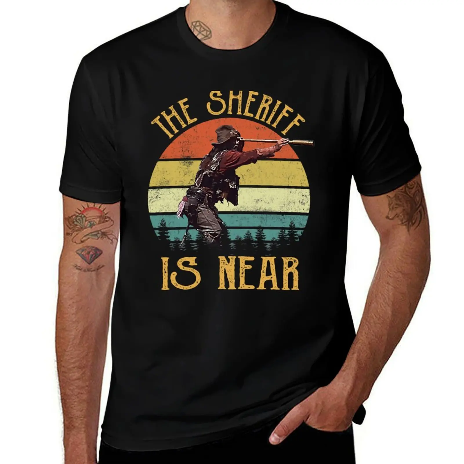 

Sheriff cotton graphic T-Shirt shirt The t T-Shirt man shirt t man Blazing Saddles