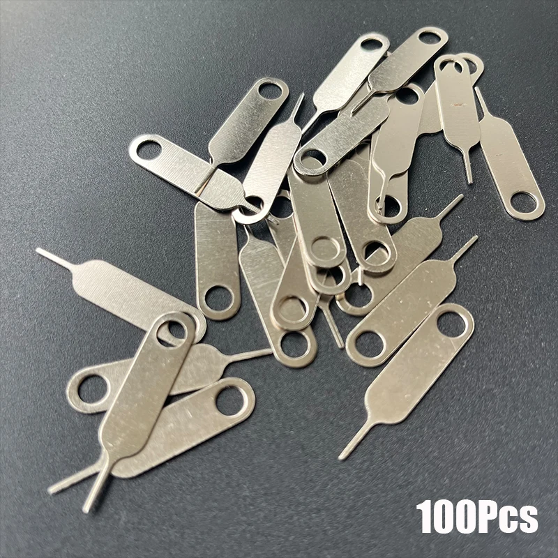 100 X Universal Sim Eject Mobile Phone Tablet Pin Sim Card Tray Ejector Card Needle Removal Pin for iPhone iPad Samsung Xiaomi