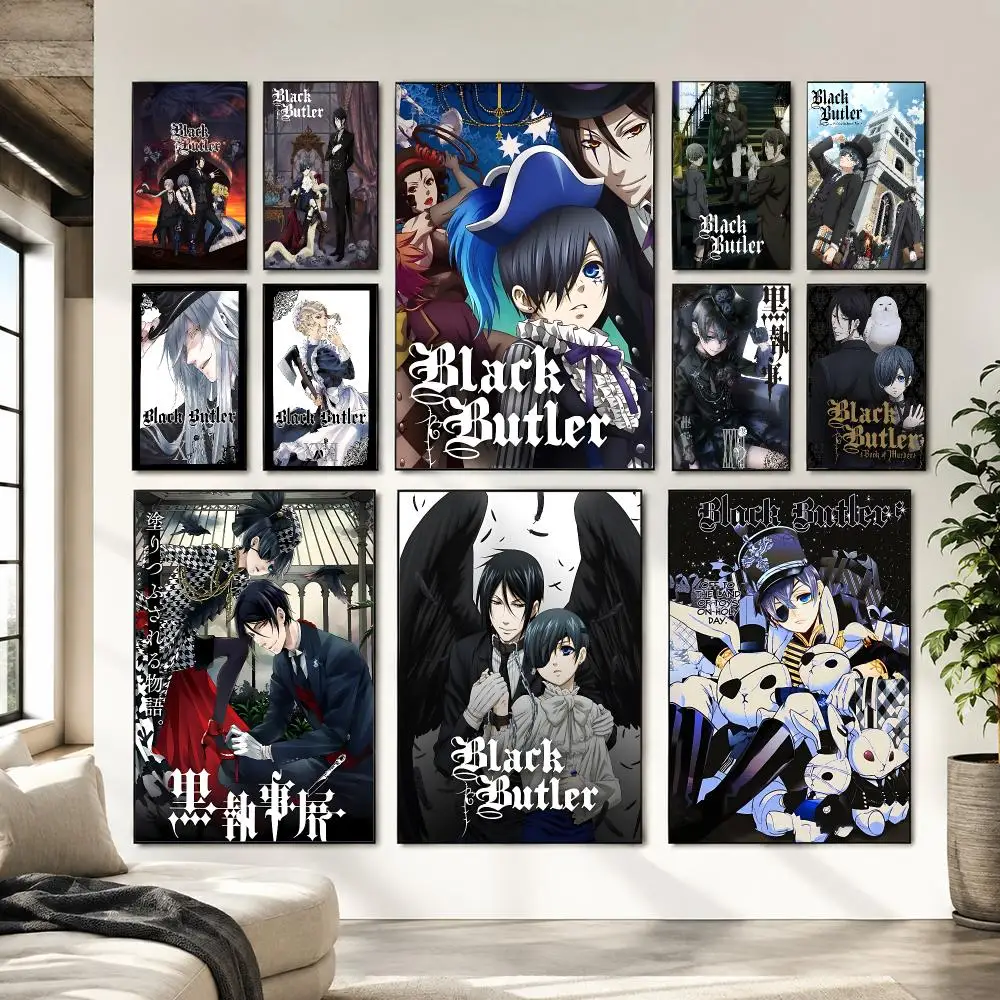 Best Sale Anime B-blackbutler Painting Calligraphy Canvas Wall Art Living Room Bedroom Hallway ClearPrint Non-Fading&Gift