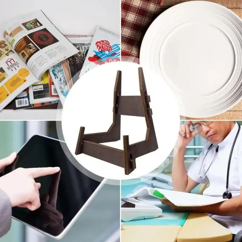 4.5/6/8 بوصة الفن عرض موقف خشبي خمر إطار الصورة حامل متعدد الأغراض المضادة للانزلاق كتاب عرض موقف اللوحة