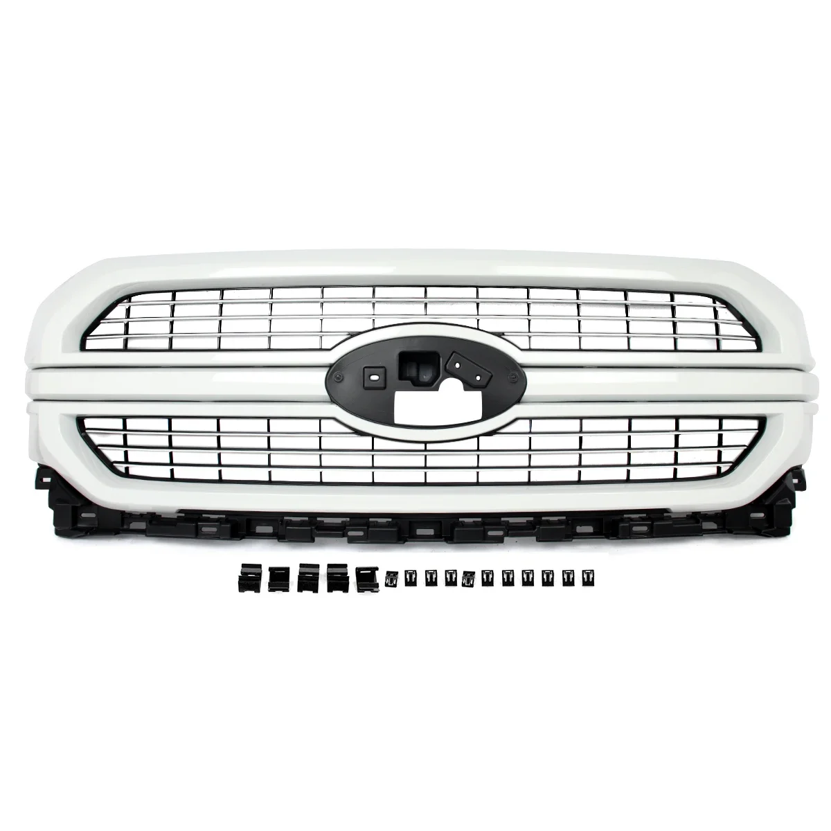 Oxford White Front Bumper Grille For Ford F150 F-150 LIMITED XLT 2021 2022 2023