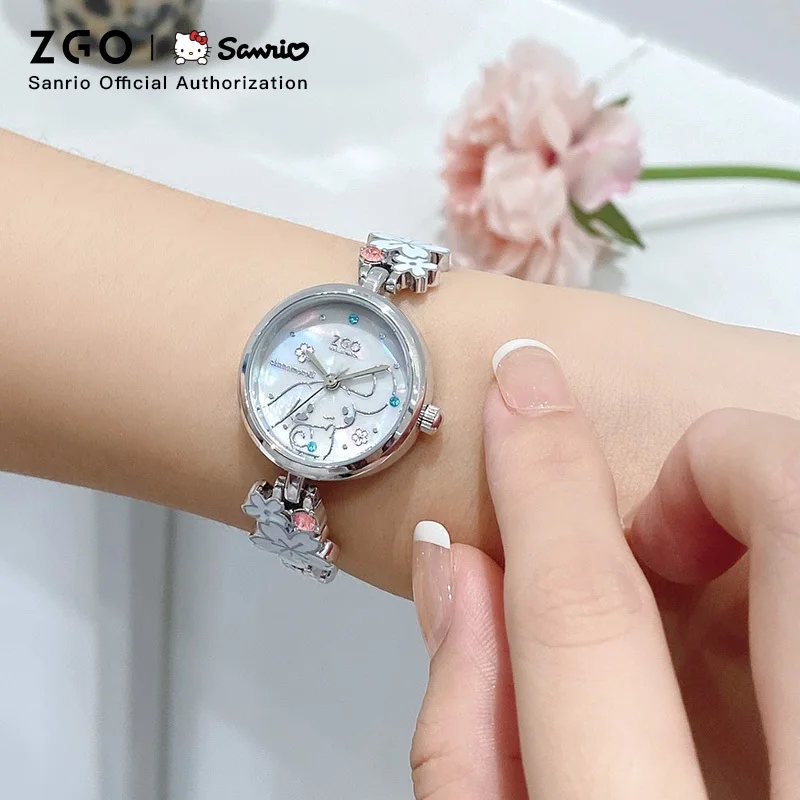 ZGO Sanrio Cinnamoroll Jam Tangan Kuarsa Wanita Bergaya dan Tahan Air Jam Tangan Desain Siswa Hadiah 2106