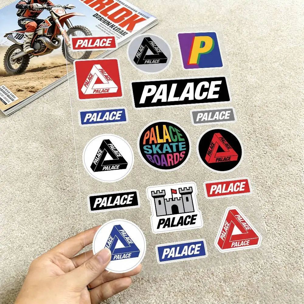 Poster P-A-L-A-C-E Waterproof Reflective Motorbike Stickers Easy Peel Removable Decals For Motorcycle Car