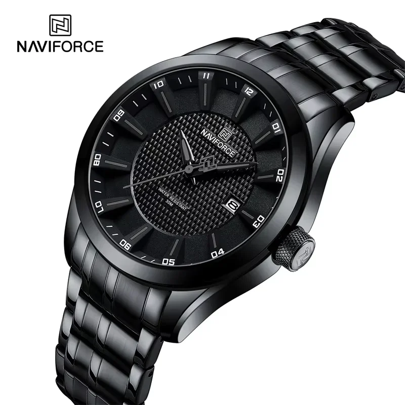 NAVIFORCE Luxury Fashion Men's Watches Stainless Steel Strap Male Military Waterproof Quartz Wristwatches Reloj Hombre 2023 New