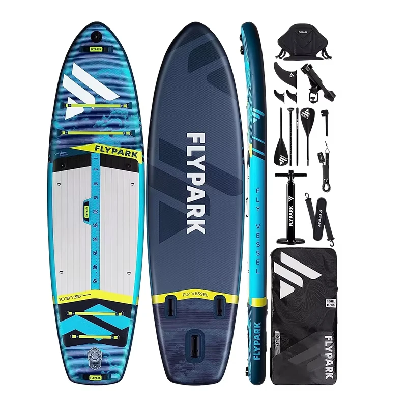 SUP Outdoor Water Station Board 325 * 89 * 15 cm, aufblasbares Paddle-Board mit ultrabreitem Design und komplettem Zubehör, geeignet für Wasser-Yoga, Angeln, Familienreisen, stehendes, rutschfestes