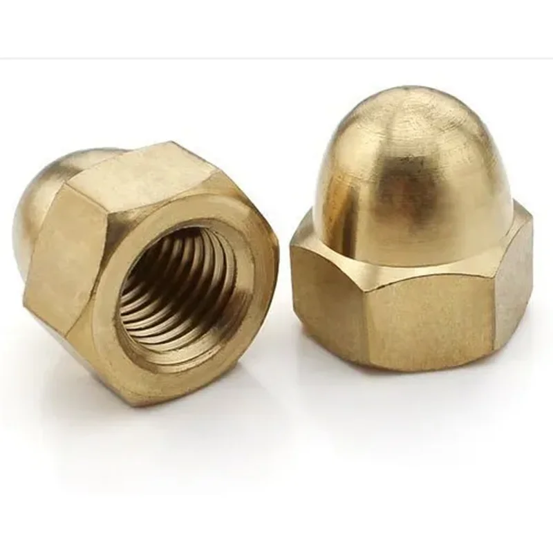 

M20/M18/M16/M14/M12/M10/M8/M6/M5/M4/M3 brass acorn nuts copper bronze dome head hex nuts hardware fasteners418