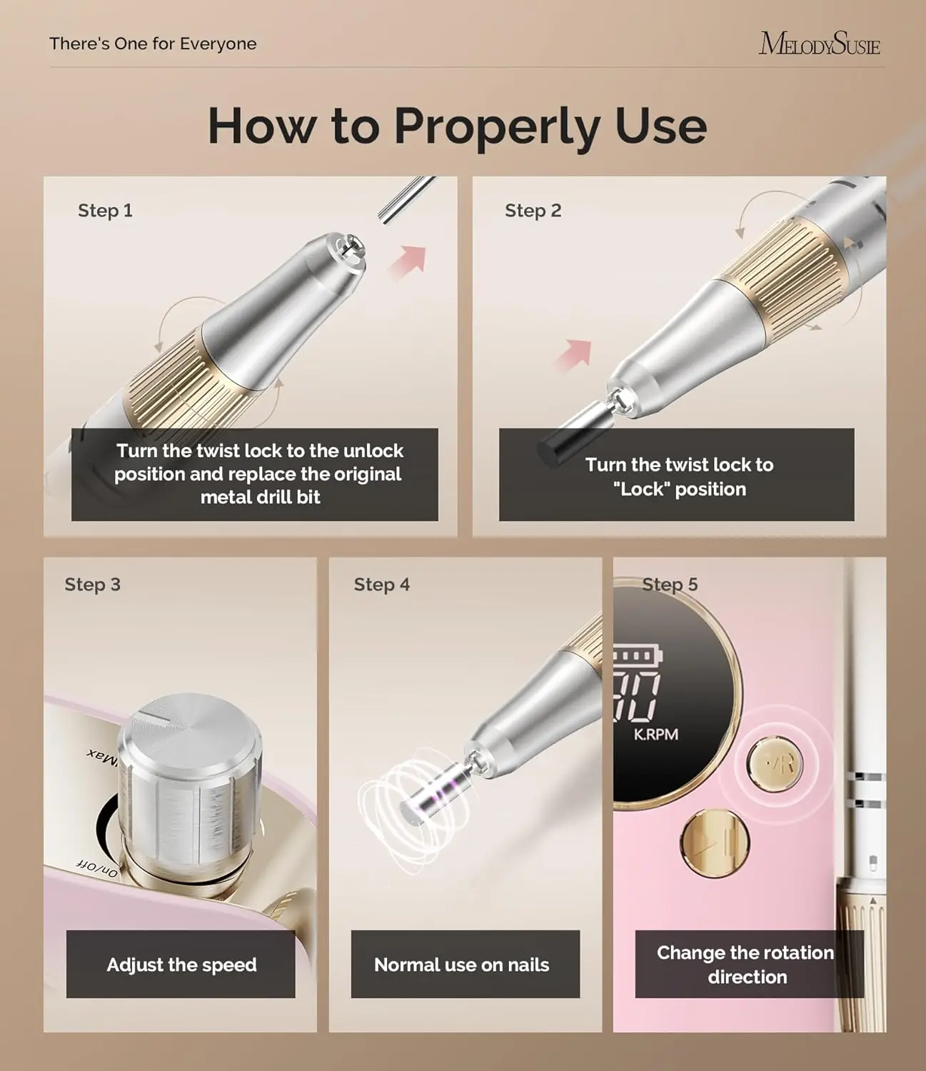 Trapano per unghie portatile senza fili 30000 giri/min, kit di lime per unghie elettriche ricaricabili per lucidatura di gel acrilico, salone di manicure domestico