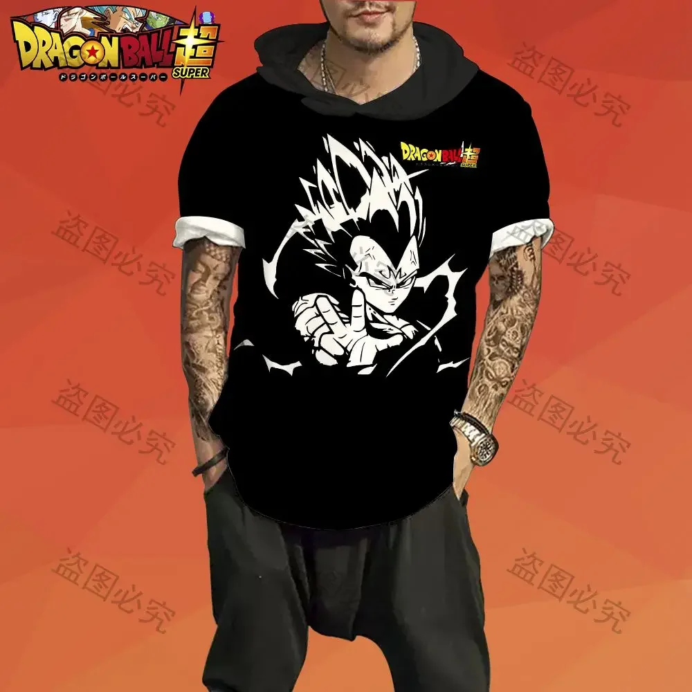 Camiseta con capucha para hombre, S-3XL, novedad de 20224, camisetas de gimnasio Vegeta Dragon Ball Z Goku, Majin Buu Saiyan, ropa de calle Harajuku, camisas de Anime