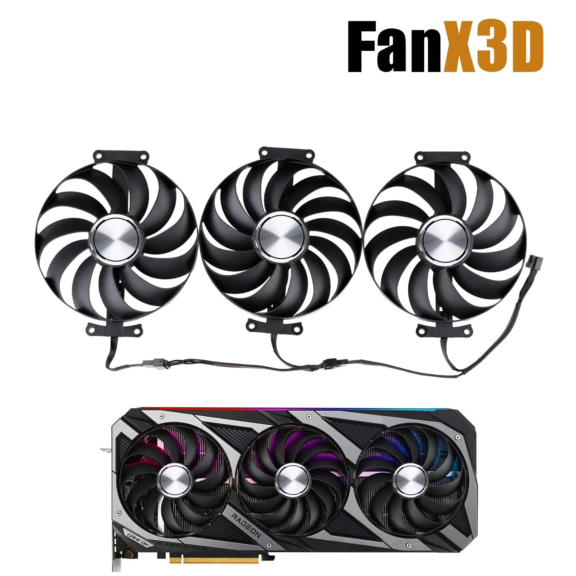 

For ASUS ROG Strix GeForce RTX 3060 3070 3080 3090 Ti Graphics Card Fan CF1010U12S/D T129215BU 95MM T129215SU Cooling Fan