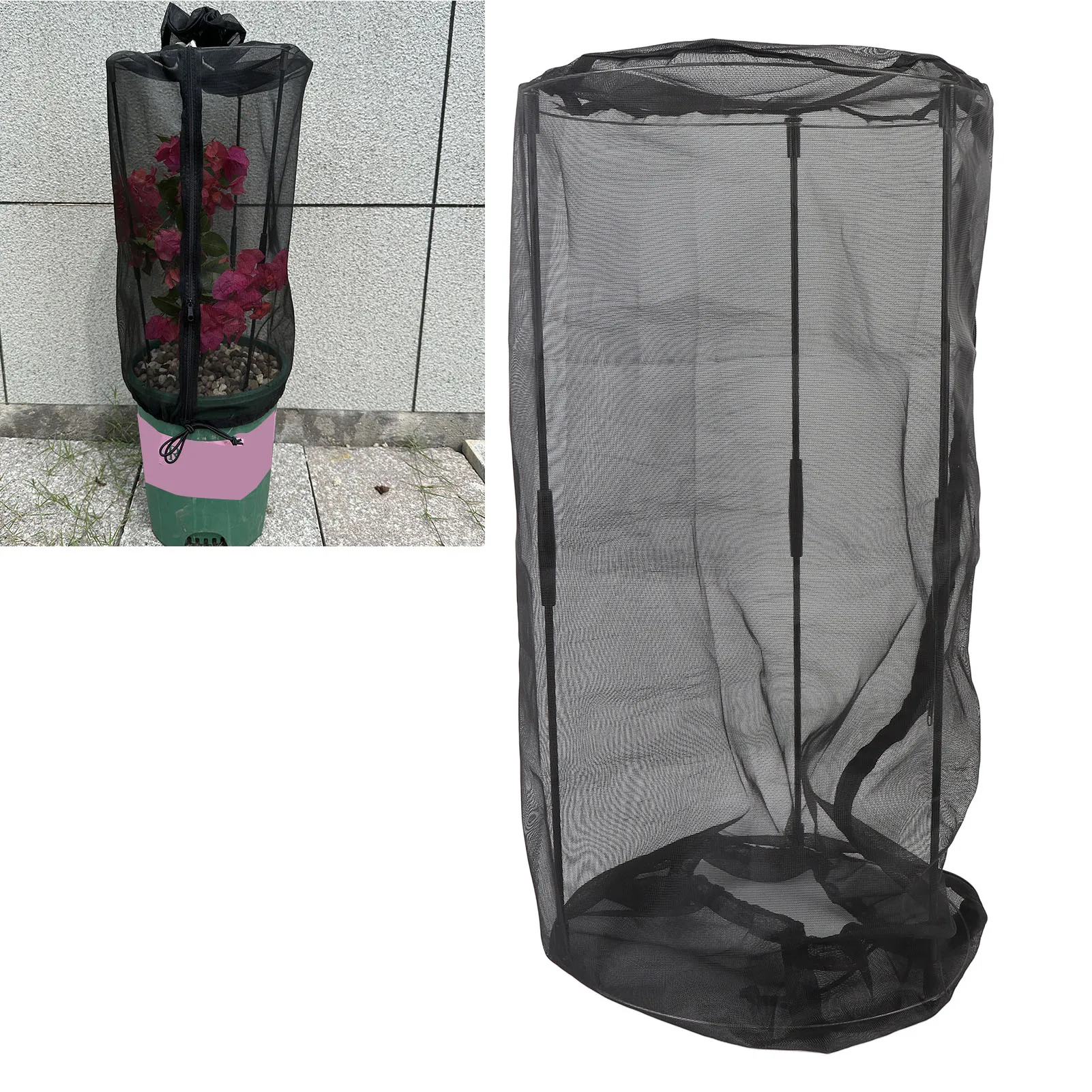 Garden Mesh Netting for Plants Polyester Mesh Plant Pot Enclosure Cover Bird Barrier for Vegetables Flowers Plant Pot Mesh Cage