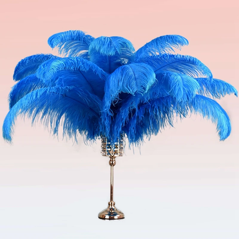 Lake Blue Ostrich Feather Decor Feathers for Decoration Vases Large Decorative Wedding Centerpieces Tables Accessoires Mariage