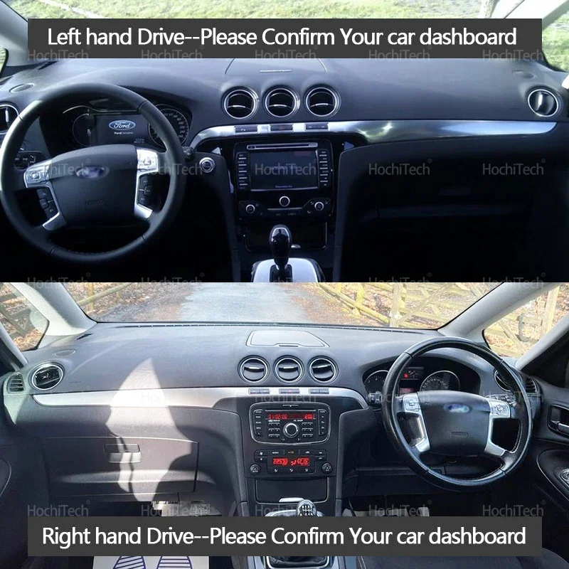 For Ford S-Max 2006-2015 Car Dashboard Cover Protective Pad Dash Board Sunshade Carpet Anti-UV Dashmat Accessories