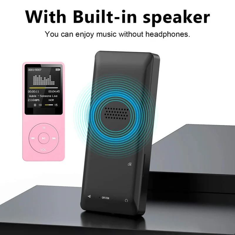 Portable MP4 FM card insertion Bluetooth player MP3 USB Charger Player FM Radio Recorder Lossless Sports Hifi Music Player