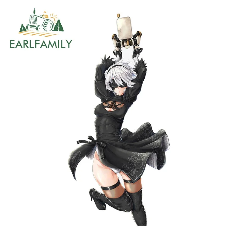 EARLFAMILY Sexy Anime Persönlichkeit Auto Aufkleber Original Wasserdichte Sonnencreme Vinyl Aufkleber Helm Fenster Grafiken