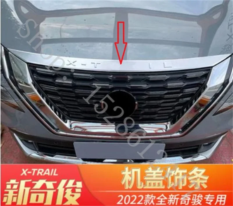 

FOR NISSAN X-TRAIL XTRAIL T33 2022-2024 CAR ACCESSORIES CHROME FRONT HOOD BONNET GRILL LIP MOLDING COVER TRIM BAR GARNISH MESH