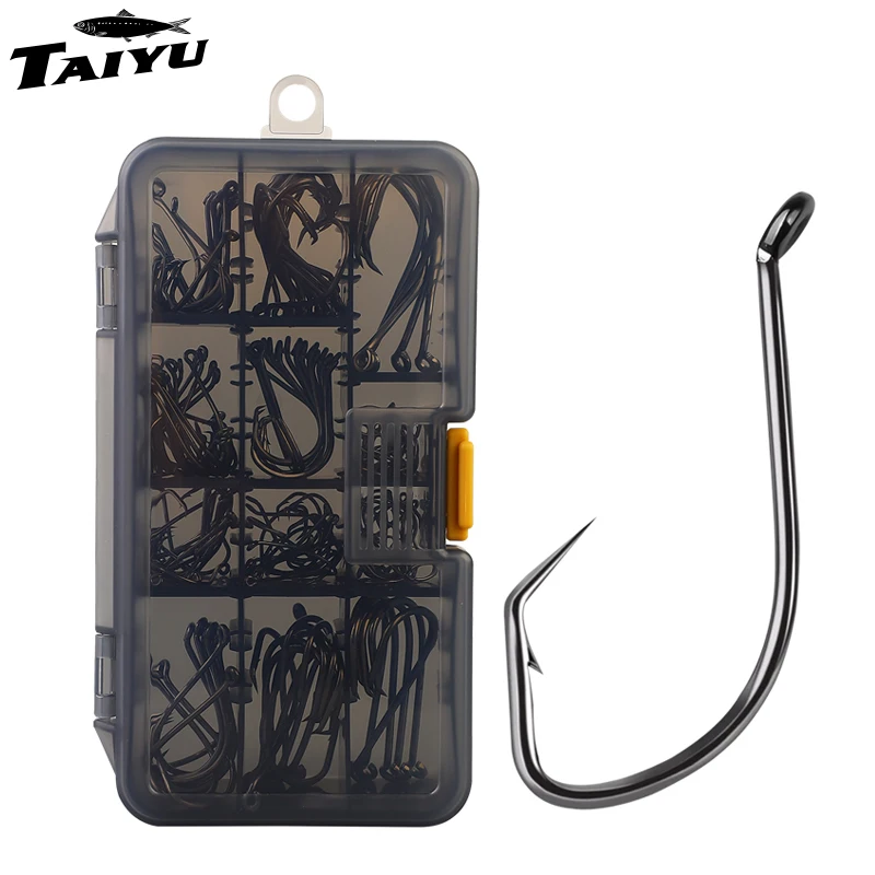 

TAIYU High Carbon Steel Material Eagle Beak Hook 161 Piece Set Octopus Hook with Reverse Barbs Sharp Fish Hook Complete