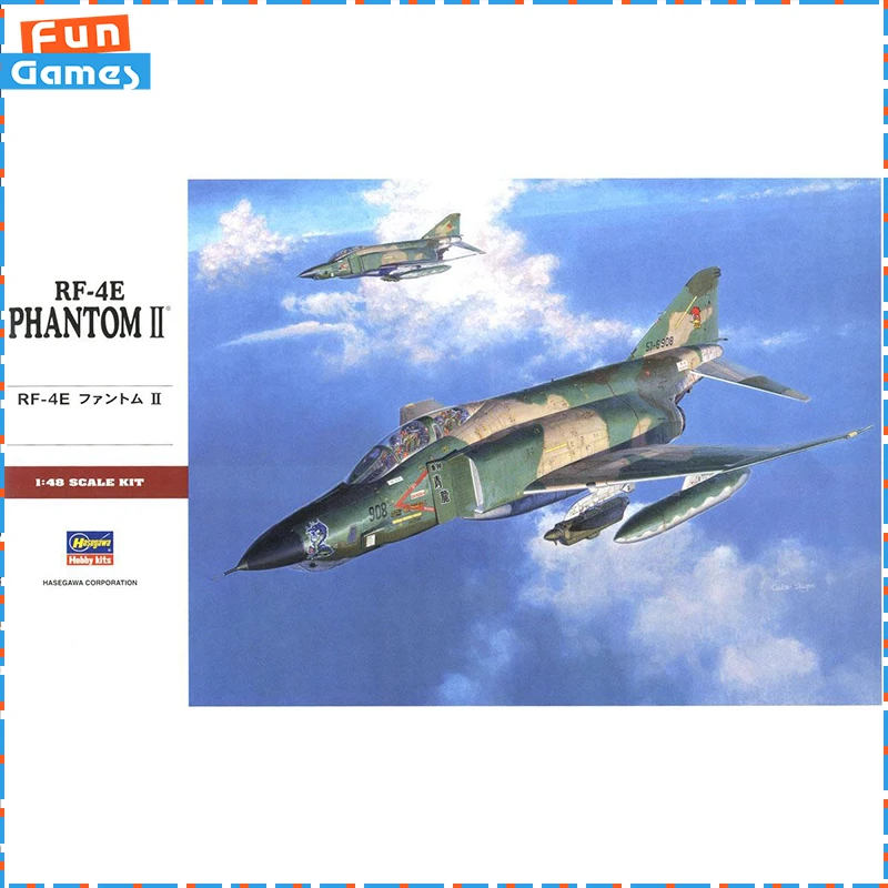 

1/48 Scale HASEGAWA RF-4E PHANTOM II NO.PT30 Assembly Model 07230 Aircraft Uncolored Custom Room Ornament Children Birthday Gift