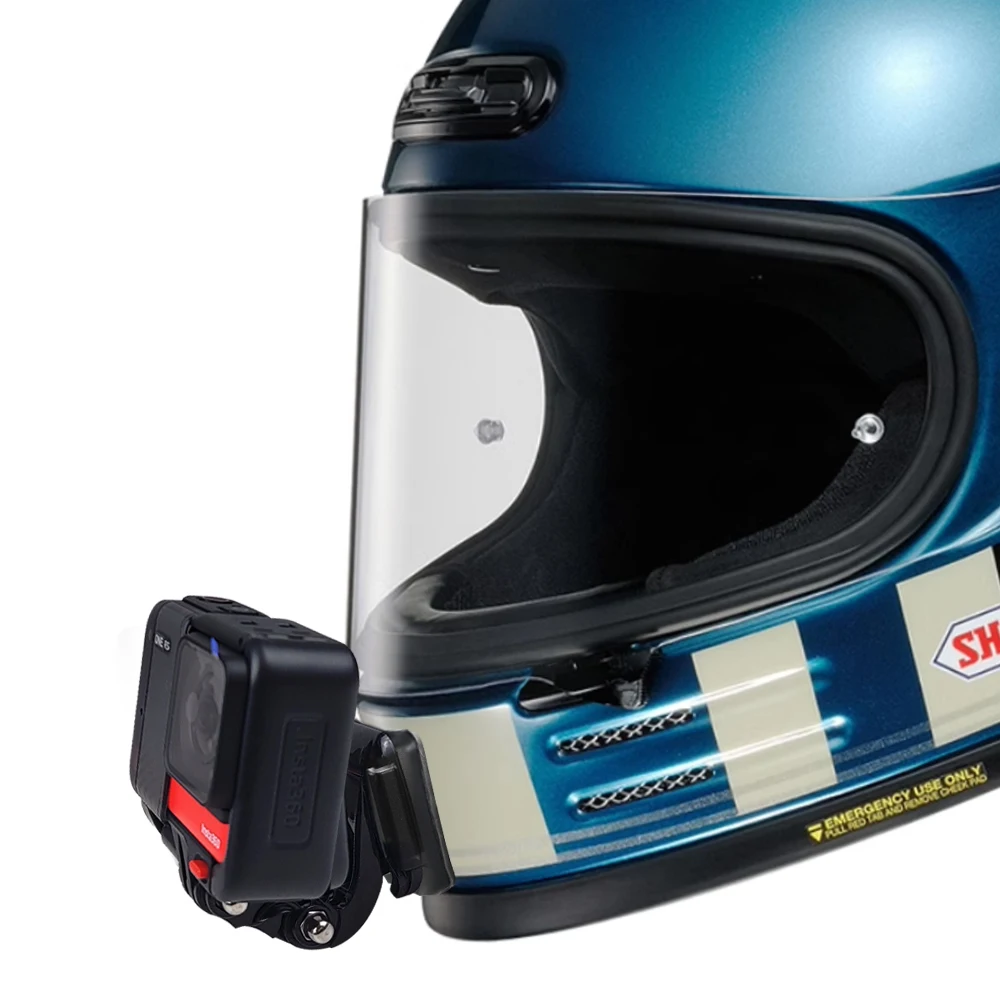 Casco de motocicleta de cara completa personalizado para SHOEI GLAMSTER, montaje de barbilla para GoPro Hero12 11 10 Insta360 X3 X2 ONE Rs, accesorio de cámara