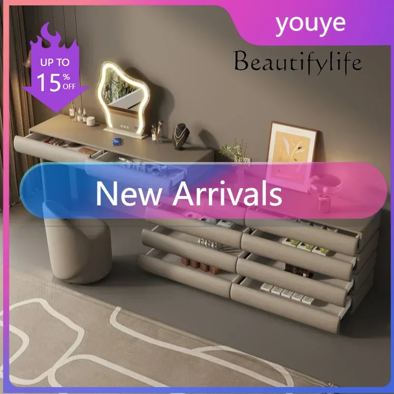 

N19 Японский современный роскошный туалетный столик с ящиками для хранения, женский комод, модная мебель для спальни