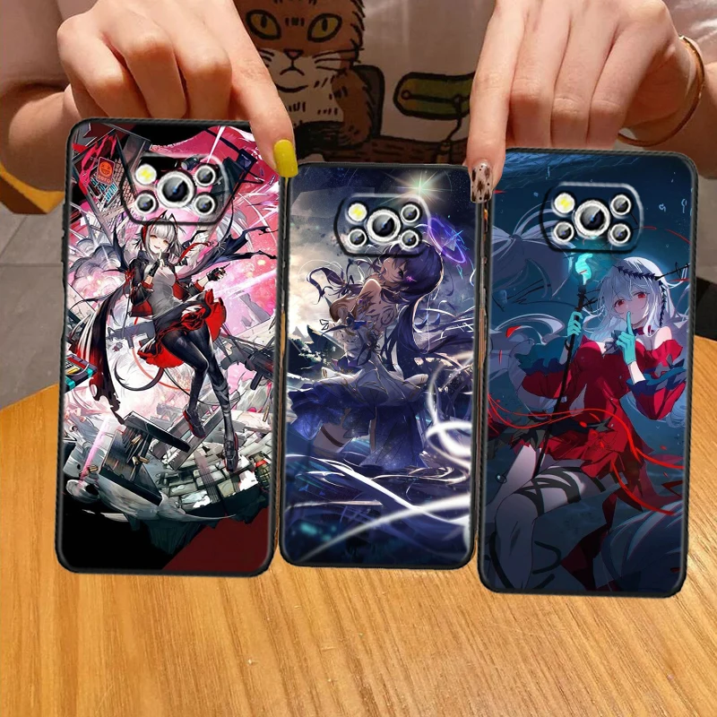 

Arknights Japanese Anime Nice For Xiaomi Mi Poco F5 F4 F3 X6 X5 X4 X3 M6 M5 M5S M4 M3 C65 Pro GT NFC 5G Black Soft Phone Case