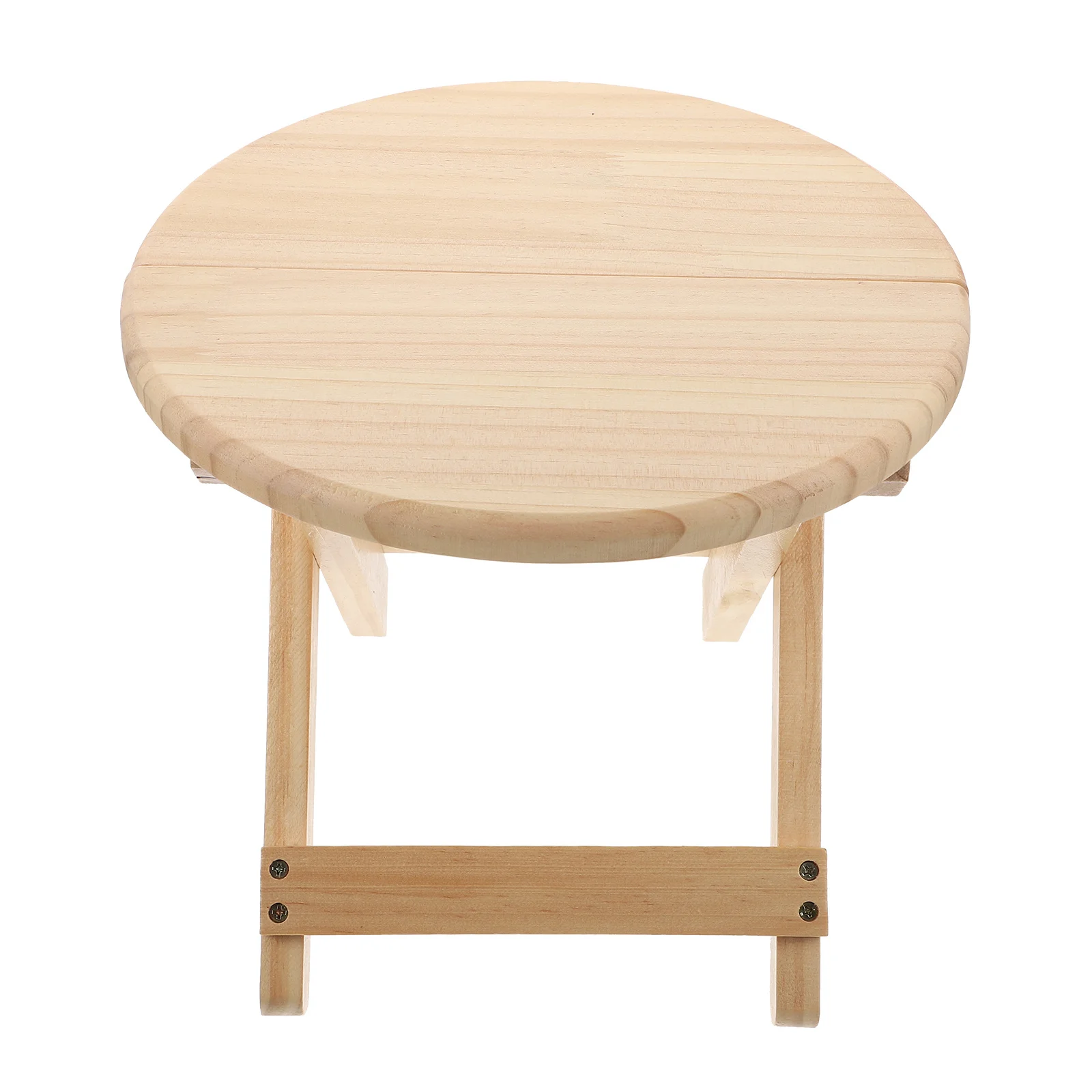 1 قطعة طوي خشب متين مقعد منخفض عدم الانزلاق مسند القدمين المستديرة المنزلية العملي كرسي خشبي مريح عدم الانزلاق