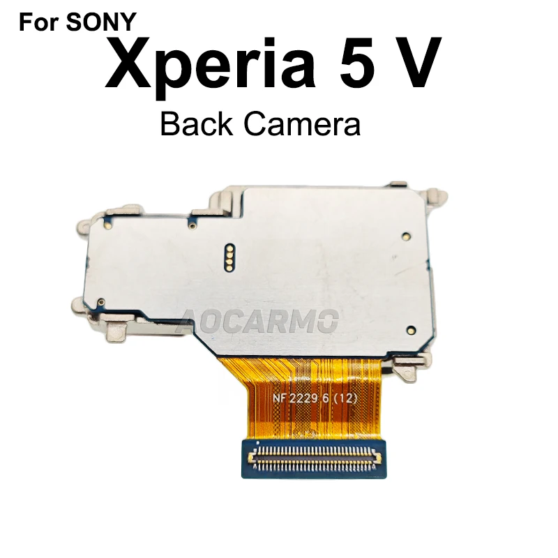 Aocarmo For Sony Xperia 5 V XQ-DE54 XQ-DE72 X5V Back Main Ultra-Wide Camera Module Flex Cable Repair Part
