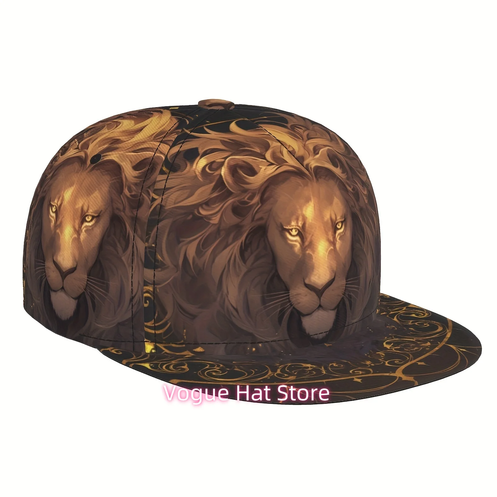 1pc, baseball cap, golf cap, lion, Men's and Women's sports fashion, suitable for seasonal running exercises and outdoor activit