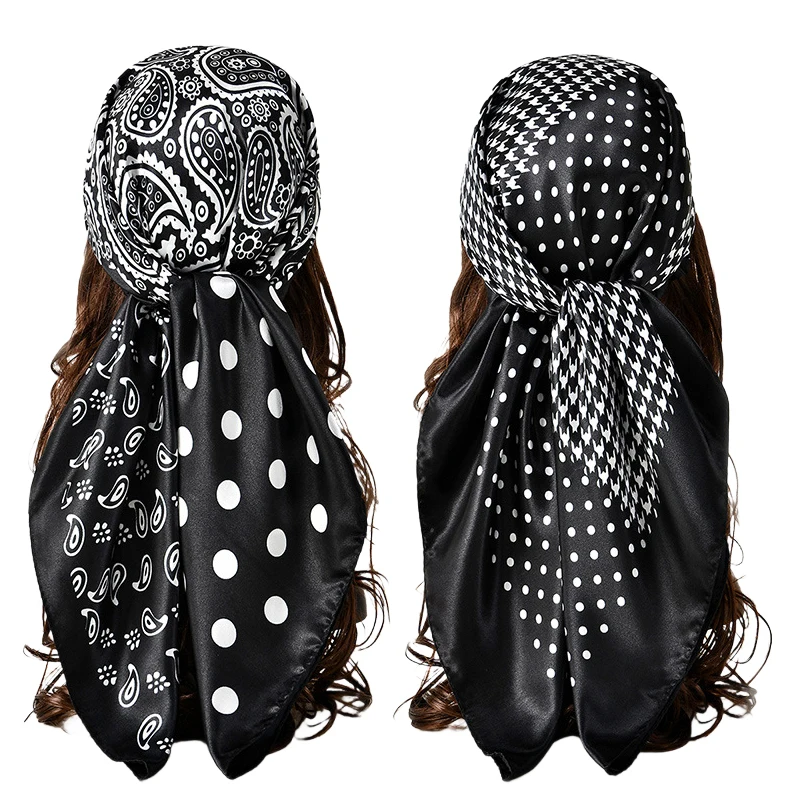 

90 см мусульманский хиджаб с принтом пейсли, шарф, весна-лето, легкий квадратный шарф, шаль для женщин, аксессуары для сумок