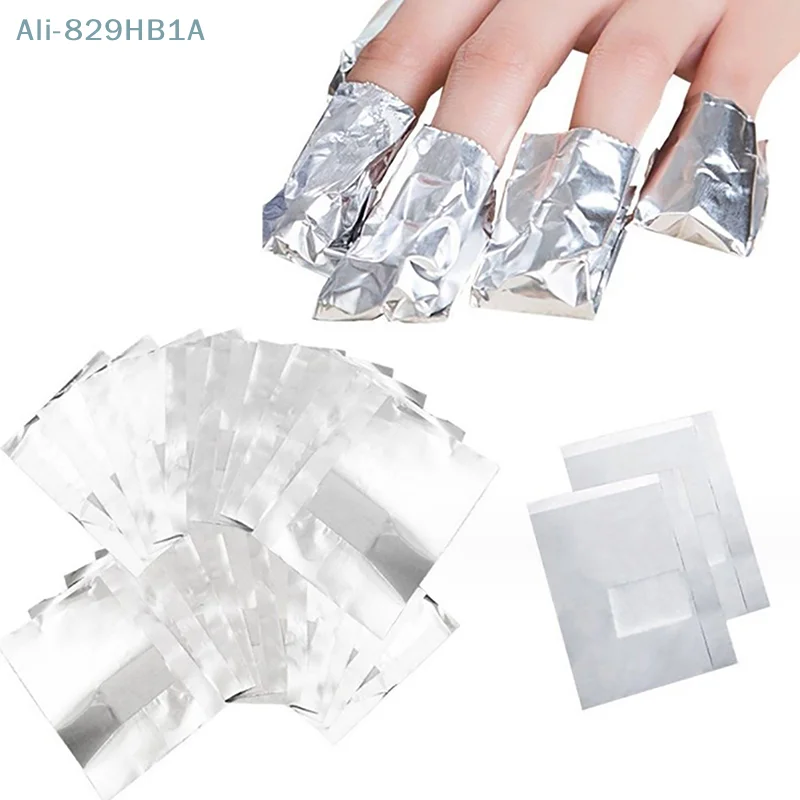 50/100Pcs/Bag Aluminium Foil Nail Art Soak Off Polish Nail Removal Wraps Nail Towel Gel Polish Remover Manicure Tool