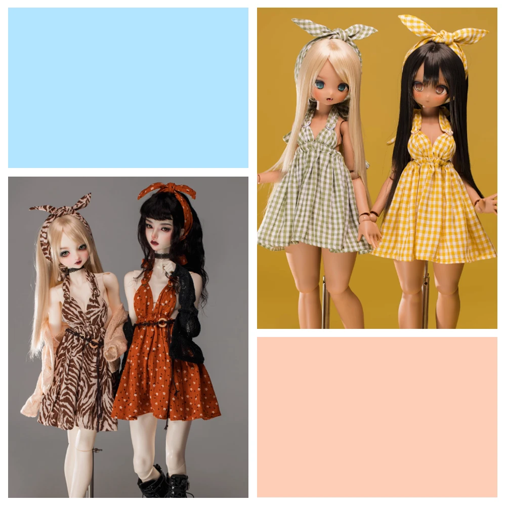 

Doll Accessories Ball jointed1/4 1/3 SD10 girl female msd sd bjd doll Strap Dress PXG07