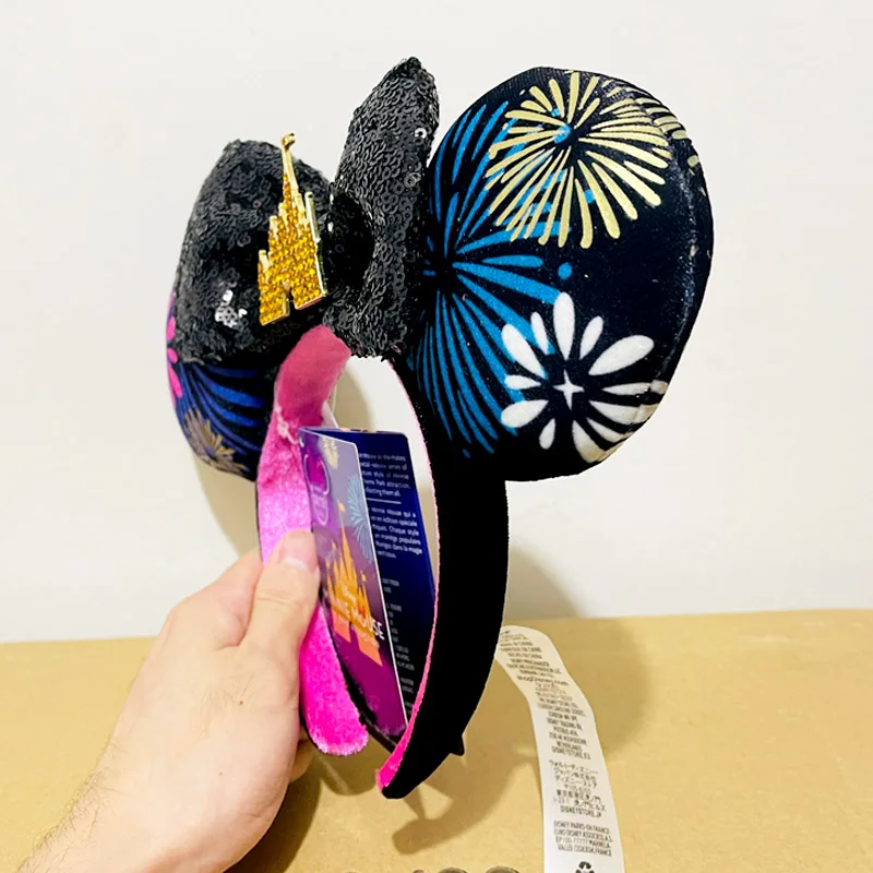 Disney Mickey Ears Headband Firework The Castle Hairband Sequins Cosplay Hairband Minnie Mouse Headband Gift For Women