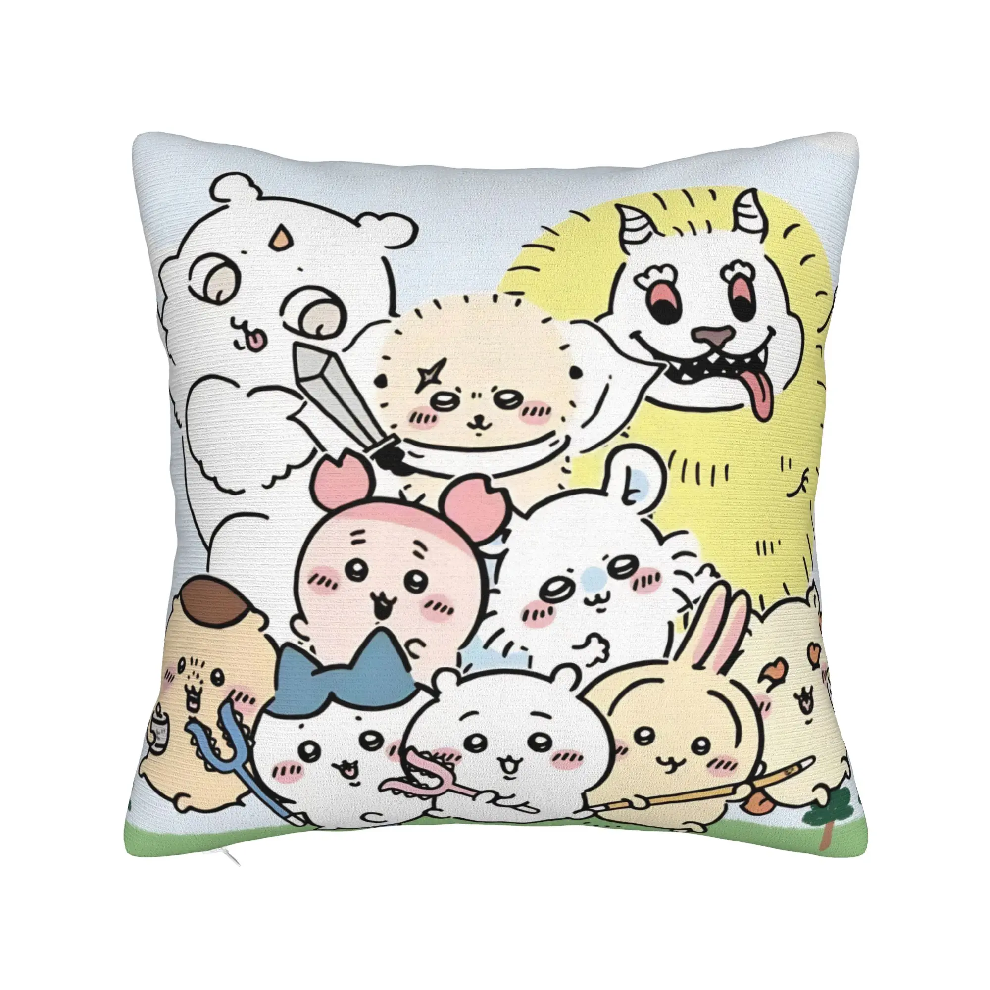 Kawaii Chiikawas Pillowcase Soft Polyester Cushion Cover Gift  Pillow Case Cover Home Drop Shipping 45X45cm