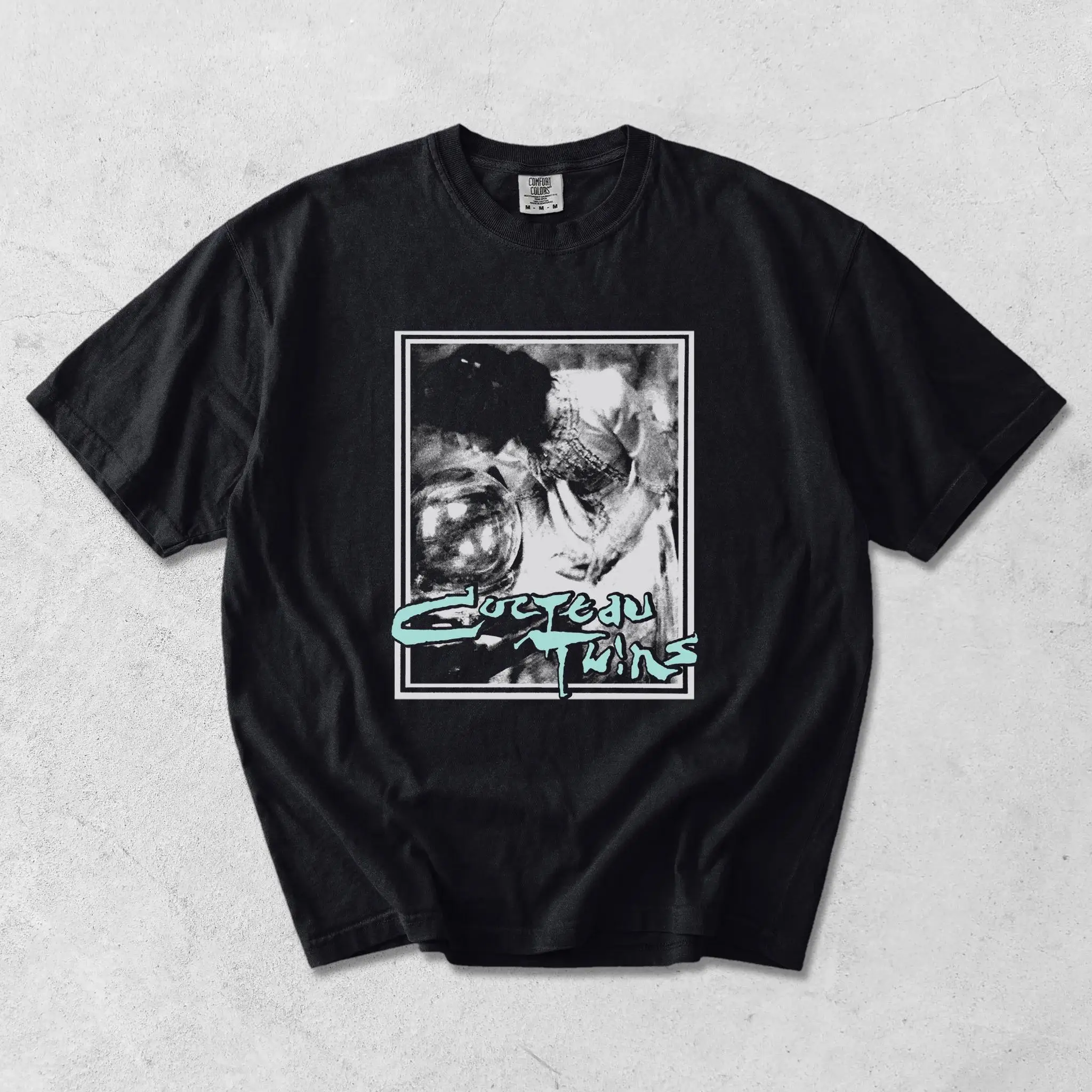 Summer Women's Retro Cocteau Twins T-shirt Pure Cotton and Breathable Short Sleeve Streetwear Oversized Loose Casual