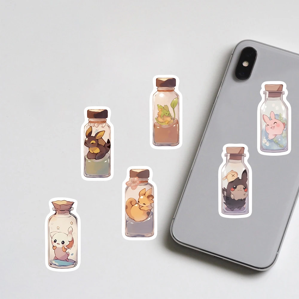 10/30/50/100pcs Kawaii Bottle Animal Stickers Decals Notebook Laptop Phone Suitcase Guitar Fridge Decoration Sticker Kids Toy