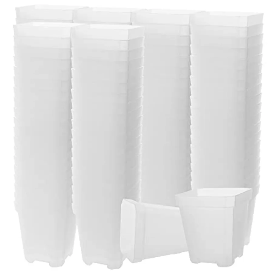 

Квадратный пластиковый горшок для рассады с дренажным отверстием, для пересадки и выращивания семян, для использования на улице и в саду