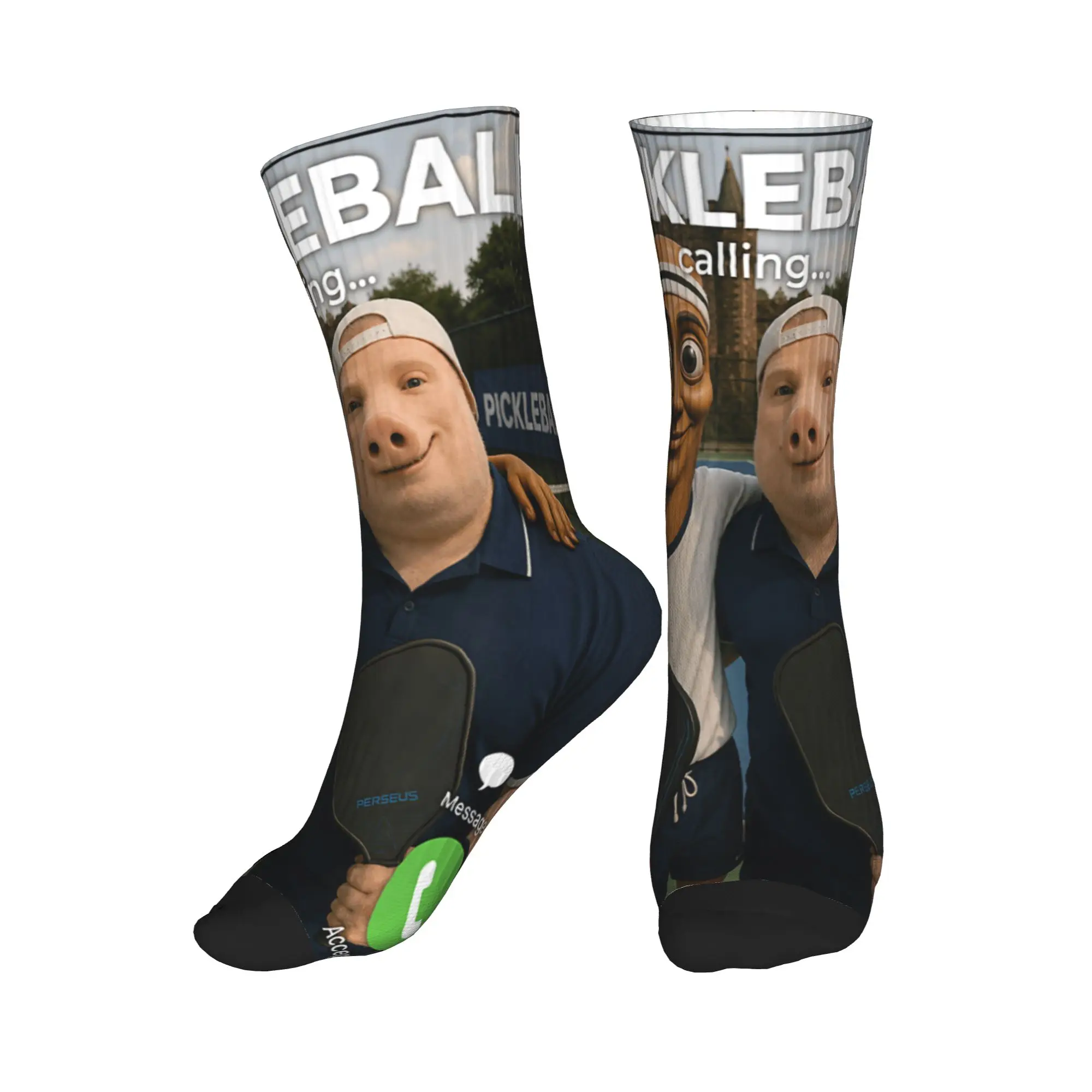 Tung Sahur John Pork Pickleball Calling The Court Waiting Socks Winter Stockings Fashion Men Socks Graphic Outdoor Anti Socks