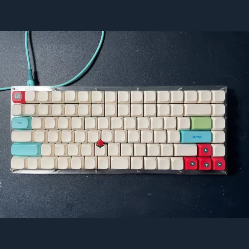 DGXCL 89 Little Red Dot Mechanical Keyboard Kit Customized Single Mode Wired Hot Swap Support Via Gamer Mechanical Keyboard
