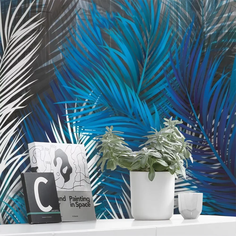 custom Tropical Rainforest Palm Trees Wallpaper for Living Room TV Background Wall Paper for wall art Restaurant 3D wall panels